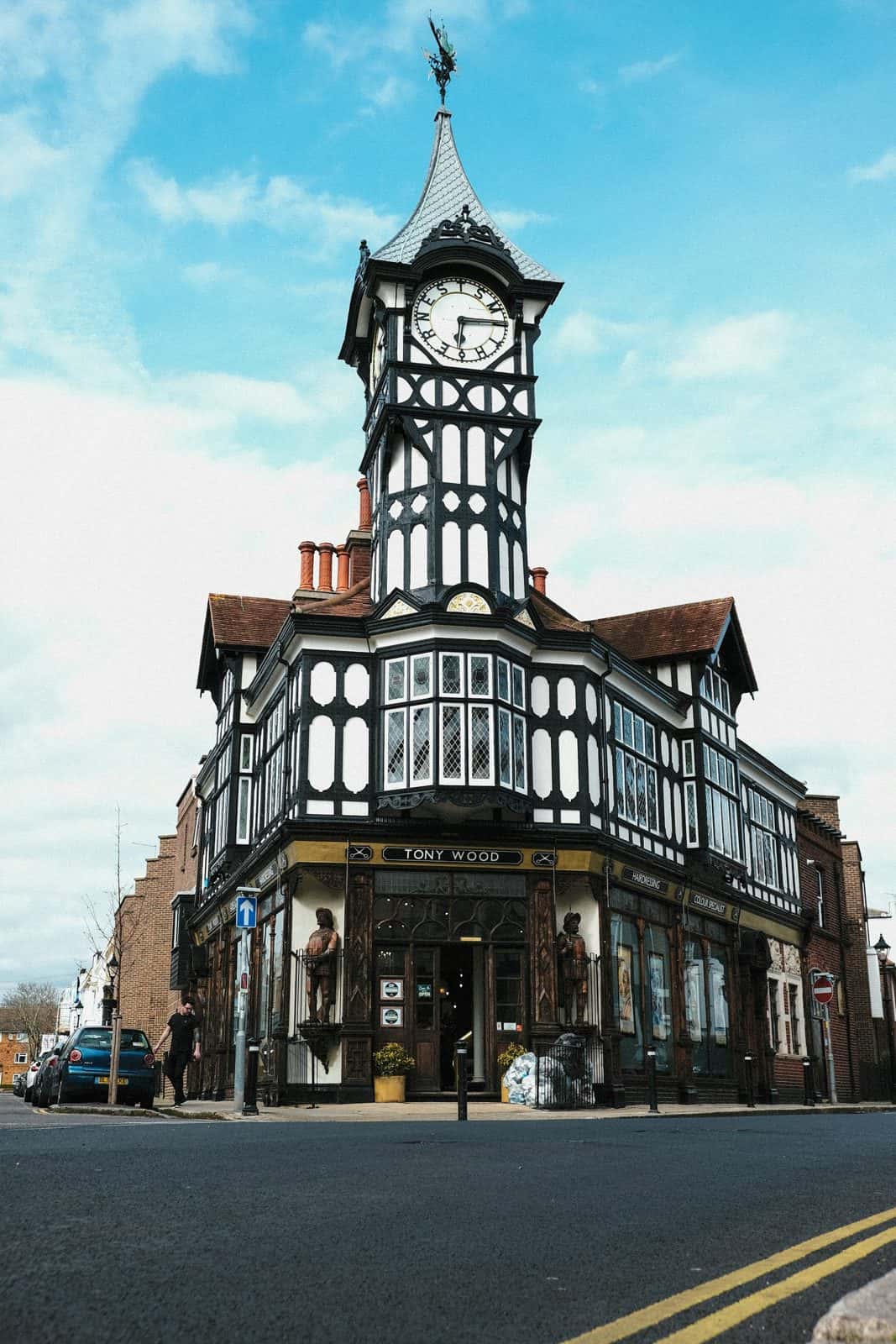 The clock tower on Palmerston Road, Southsea